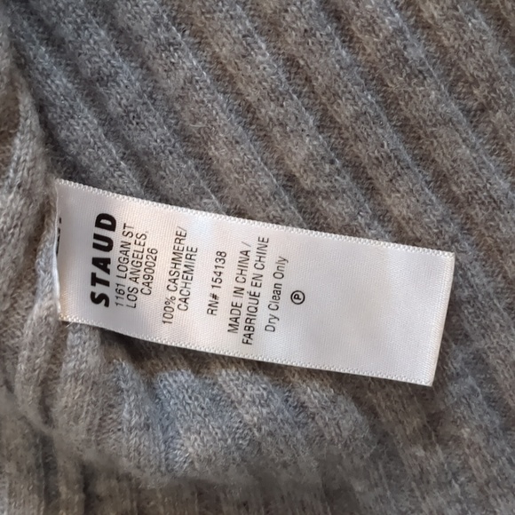 Staud 100% Cashmere Gray Knit Sweater Dress Size M - Picture 5 of 8